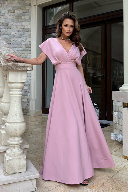 ELA GLITTER DRESS WITH COVERED SHOULDERS