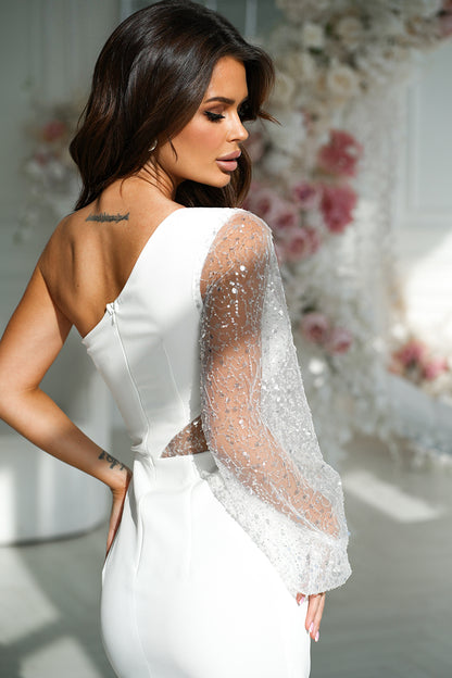 EMA SHORT ONE-SHOULDER SEQUIN DRESS